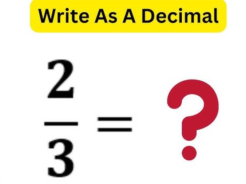 as a decimal